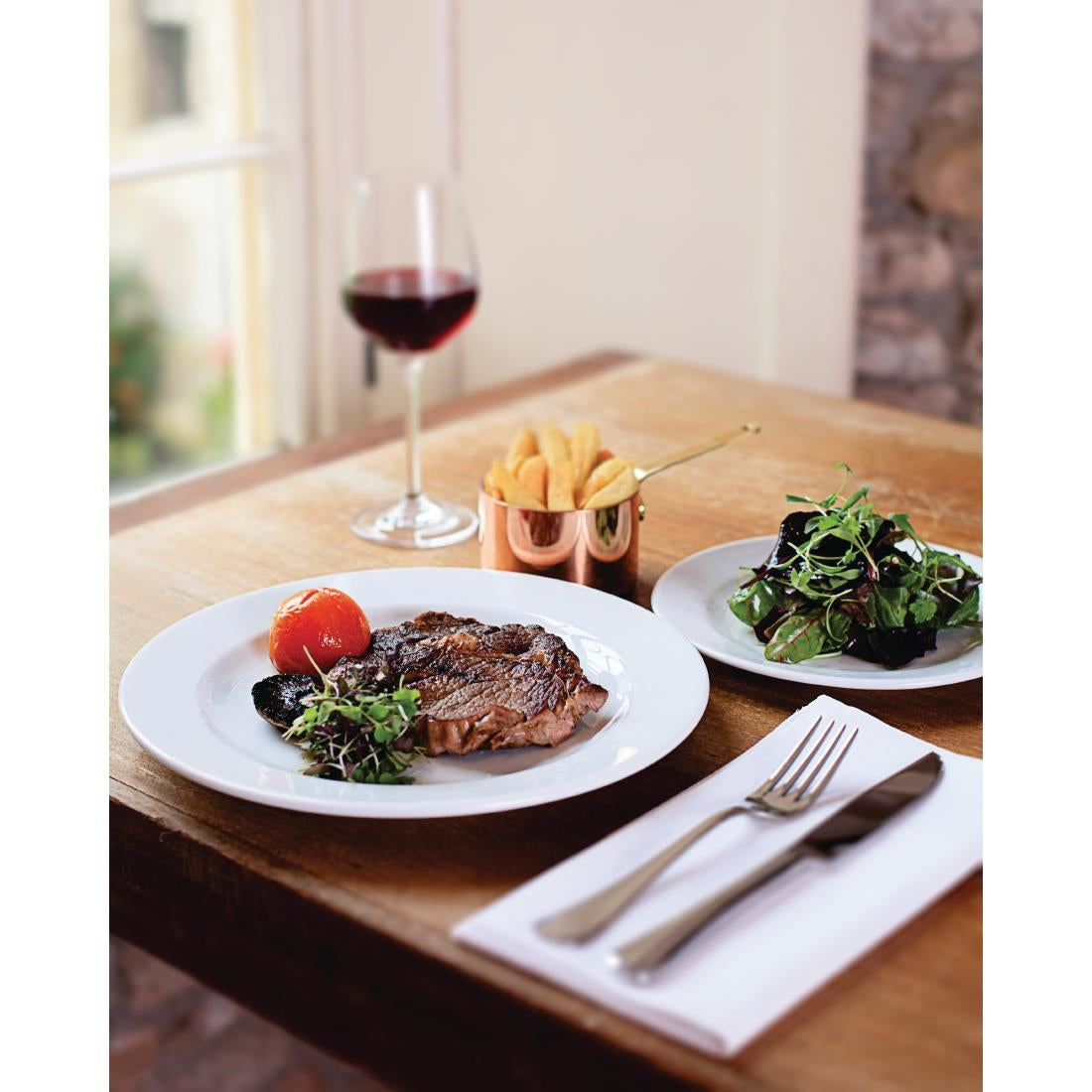 Royal Porcelain Classic White Wide Rim Plates 280mm (12 pack)