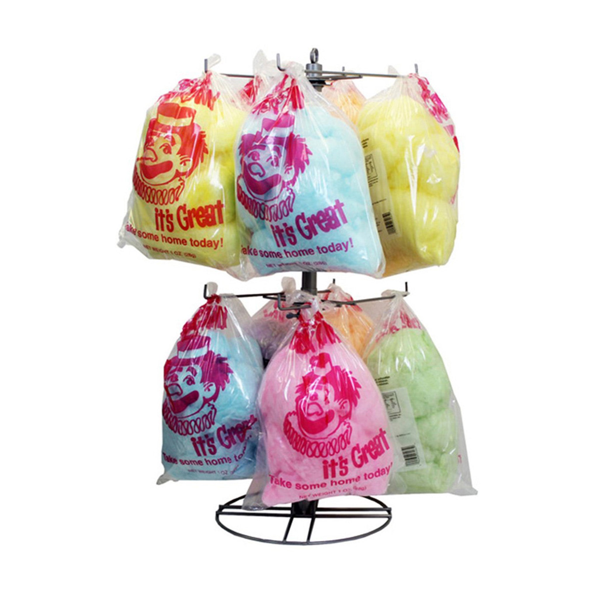 Red Clown Candy Floss Bags - 100/Pack