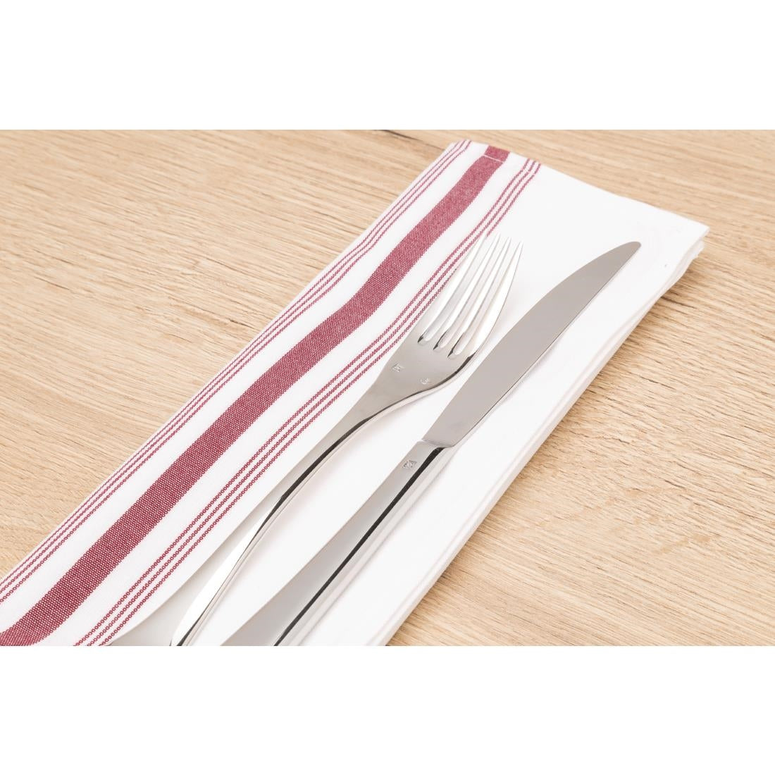 Bistro Table Napkins Burgundy Stripe (10 pack)