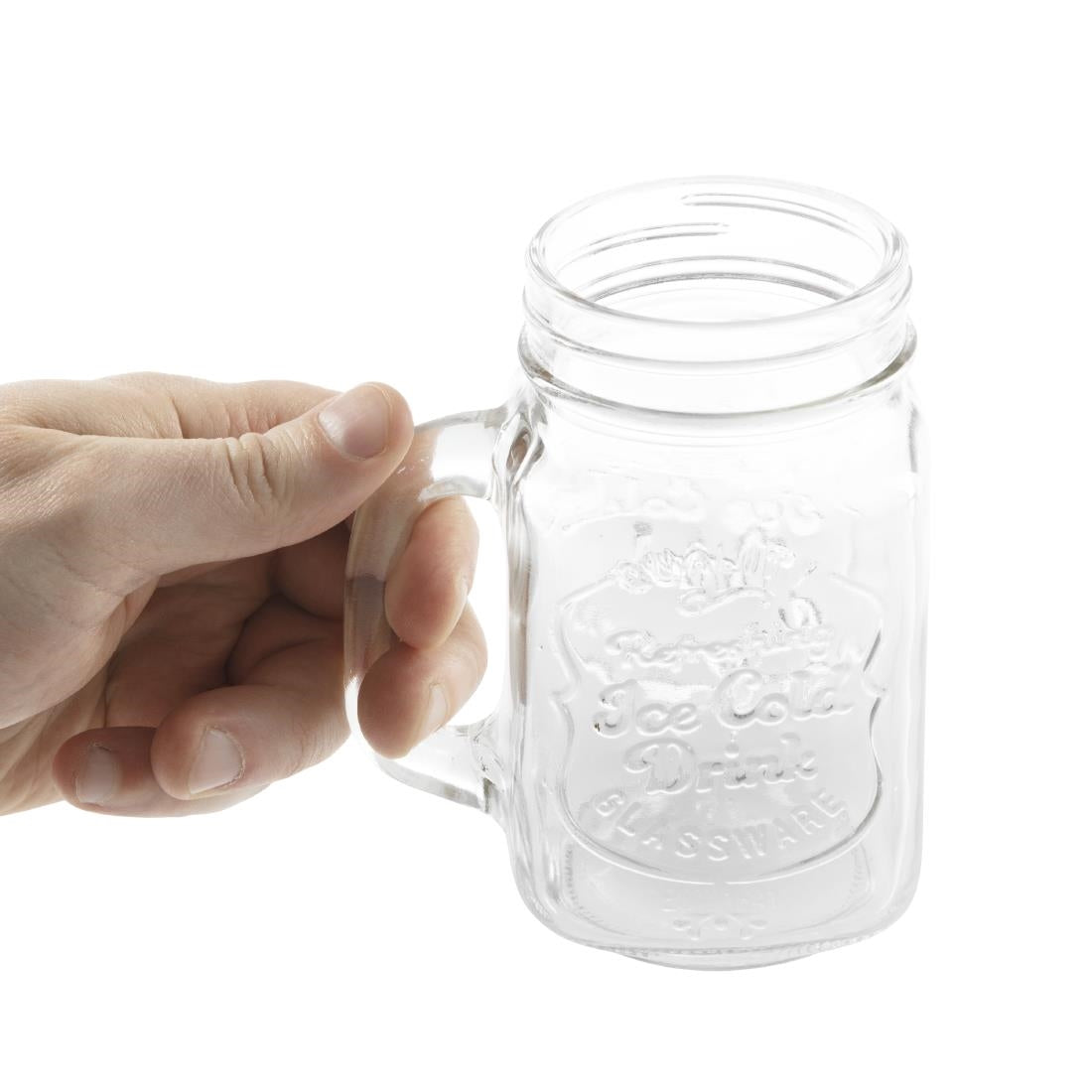 Olympia Handled Mason Jar 450ml (12 pack)