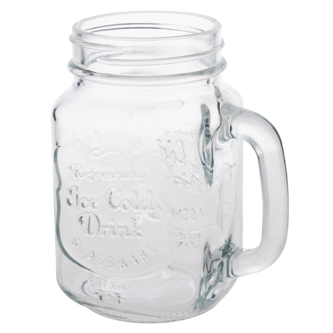 Olympia Handled Mason Jar 450ml (12 pack)