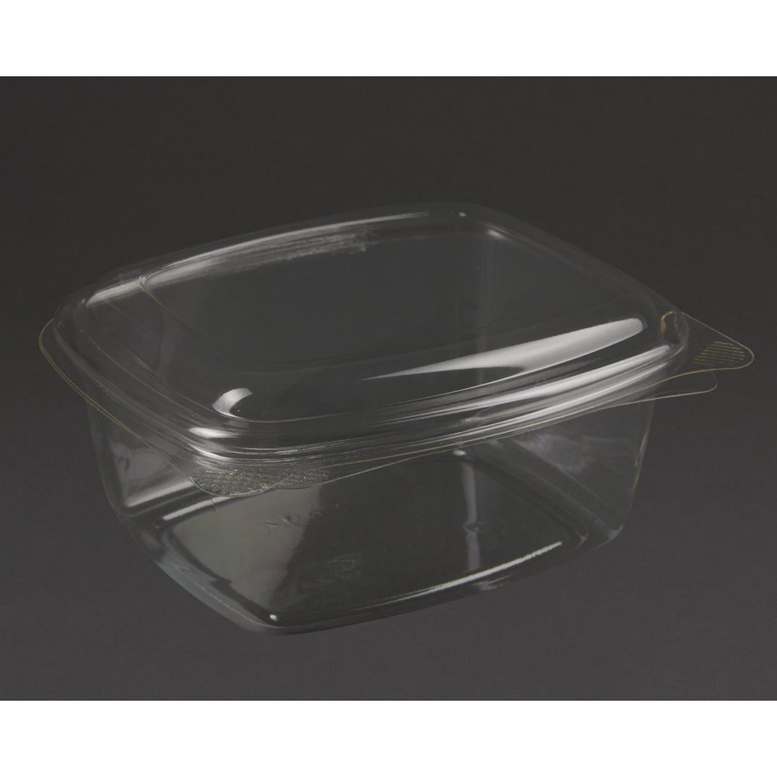 Vegware Compostable PLA Hinged-Lid Deli Containers 473ml / 16oz (300 Pack)