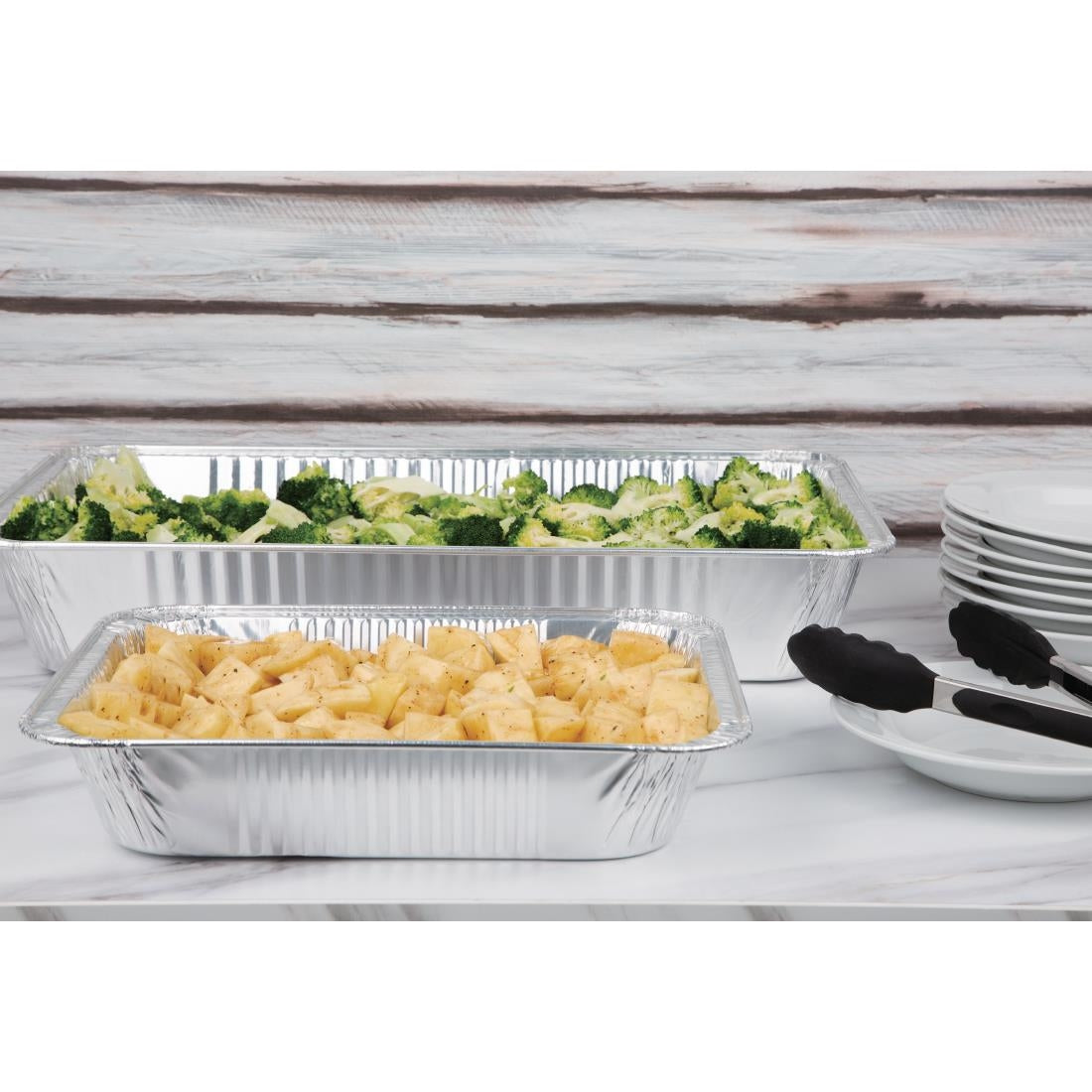 Fiesta Recyclable Foil 1/2 Gastronorm Containers (5 Pack)