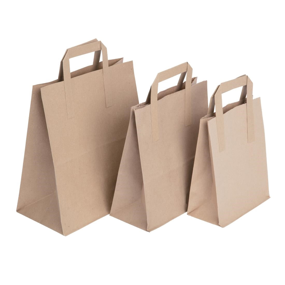 Fiesta Recyclable Brown Paper Bag with Handles Small (250 Pack)