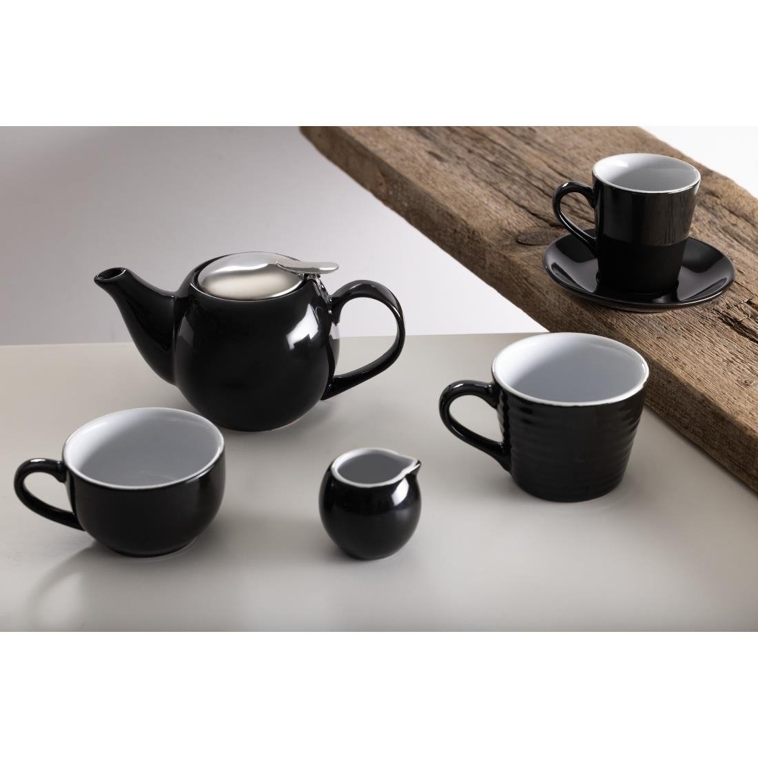 Olympia Cafe Flat White Saucer Black (12 pack)