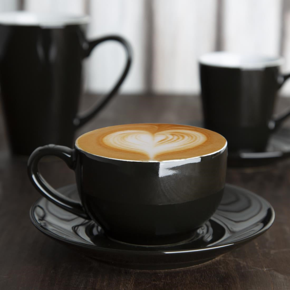 Olympia Cafe Coffee Cup Black - 230ml 8fl oz (12 pack)