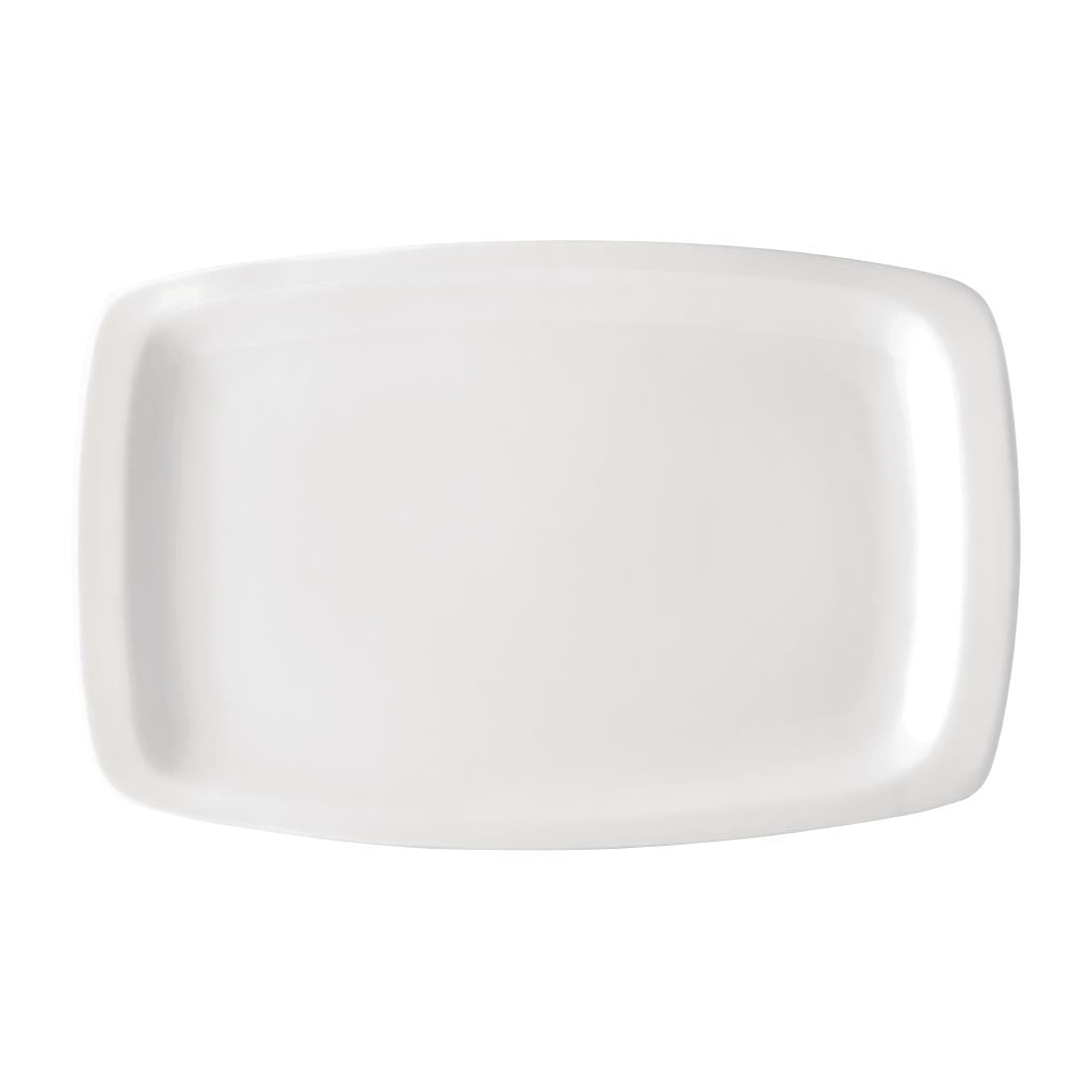 Utopia Titan Rectangular Plates White 230x 360mm (12 Pack)