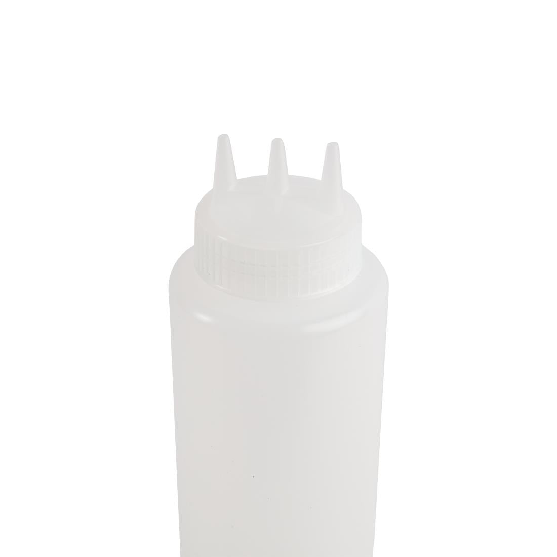 Vogue Clear 3 Nozzle Squeeze Bottle 36oz
