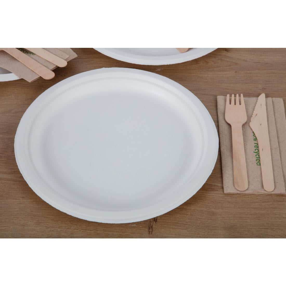 Fiesta Compostable Bagasse Plates Round 260mm (50 Pack)