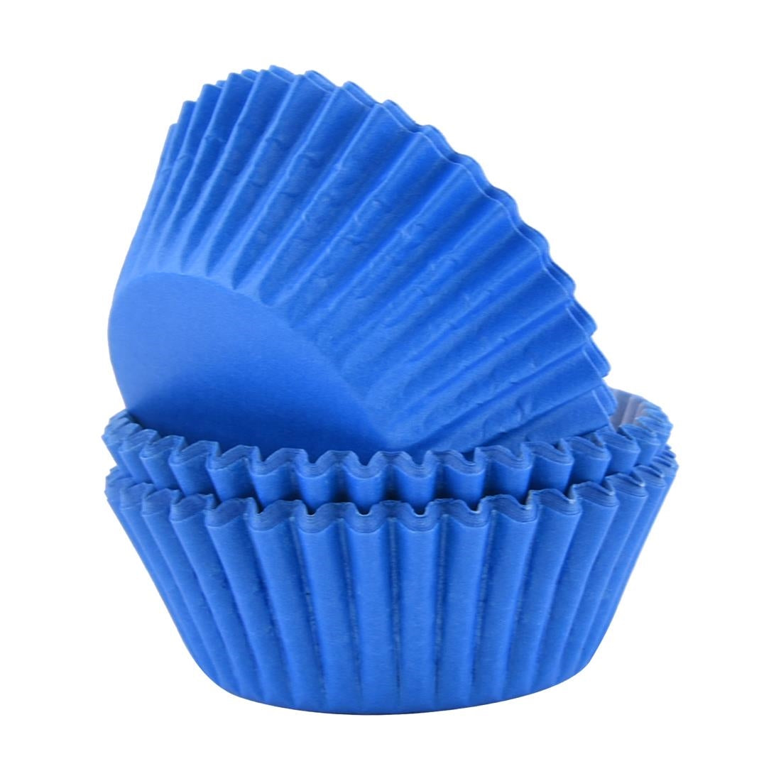 PME Block Colour Cupcake Cases Blue (60 Pack)