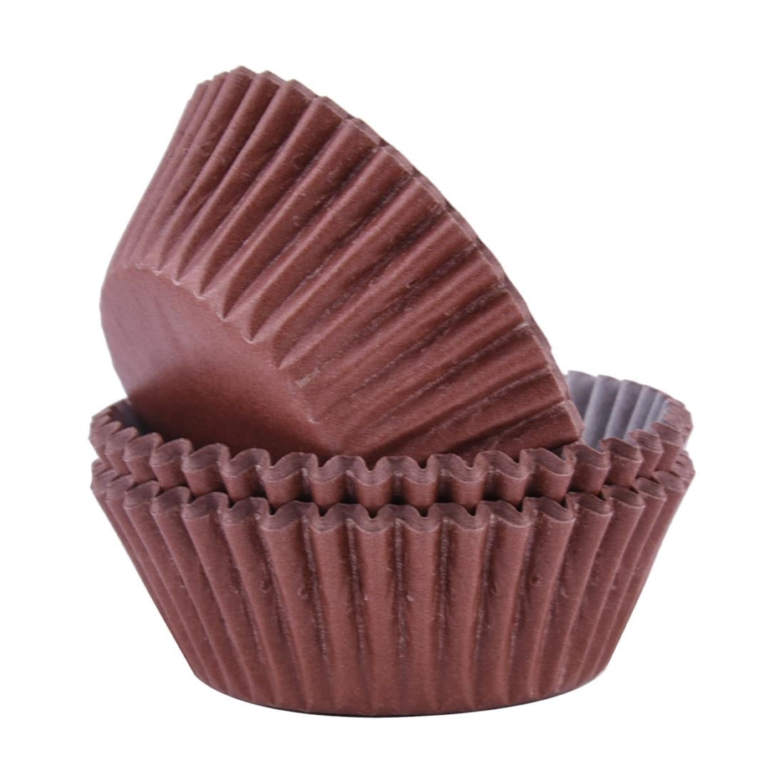 PME Block Colour Cupcake Cases Chocolate (60 Pack)
