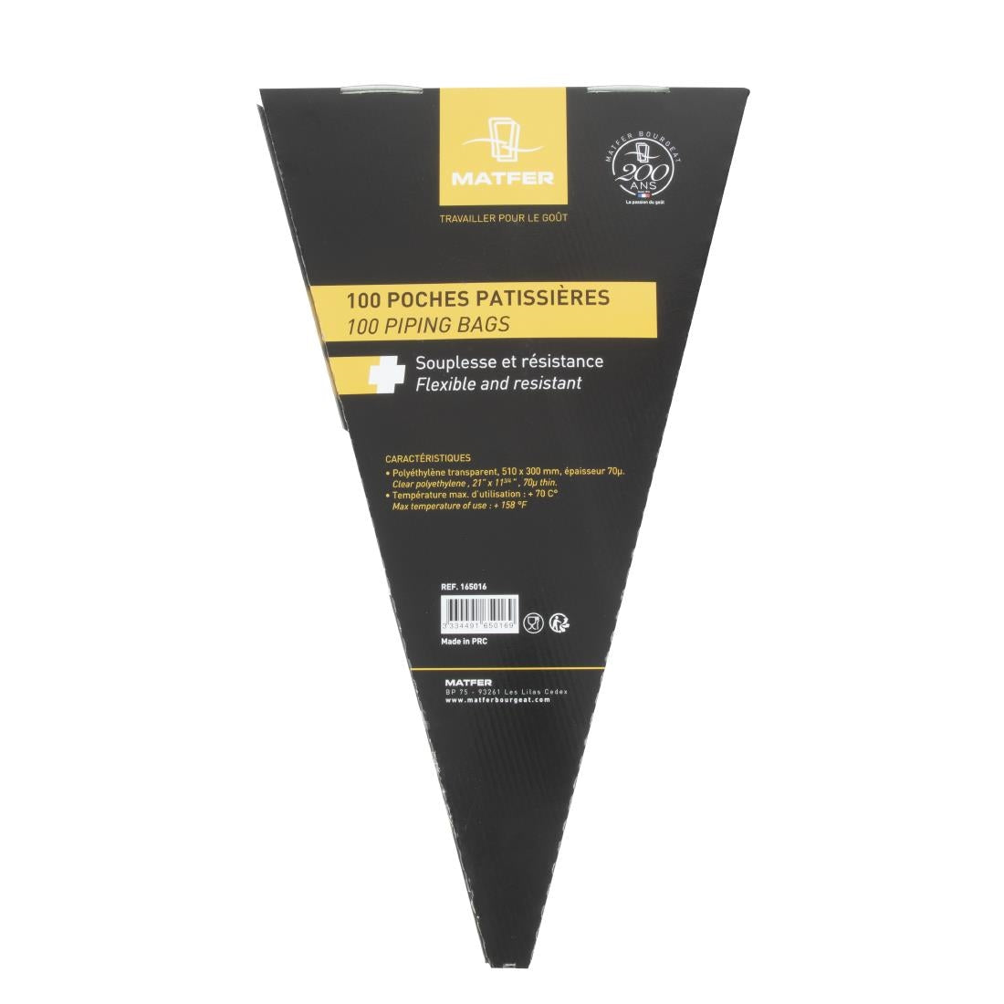 Matfer Bourgeat Disposable Piping Bags Clear (100 Pack)