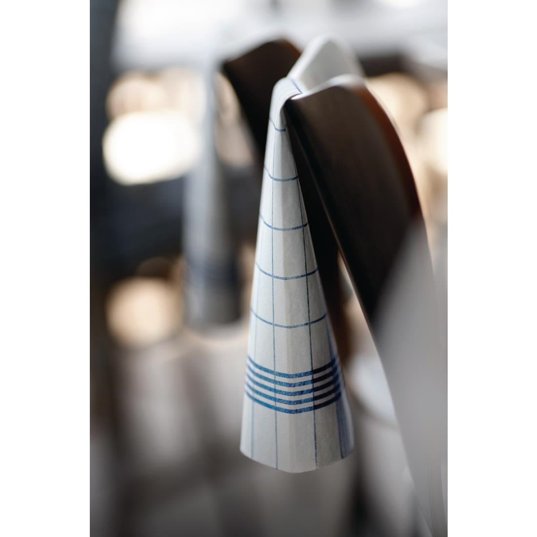 Dunisoft Towel Napkin Blue Check 38x54cm (250 Pack)