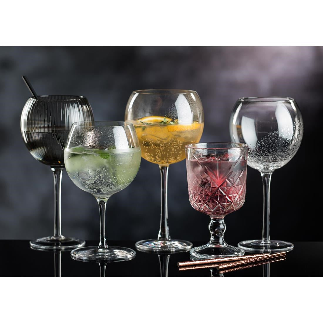Utopia Hayworth Smoke Cocktail Glasses 580ml (6 Pack)