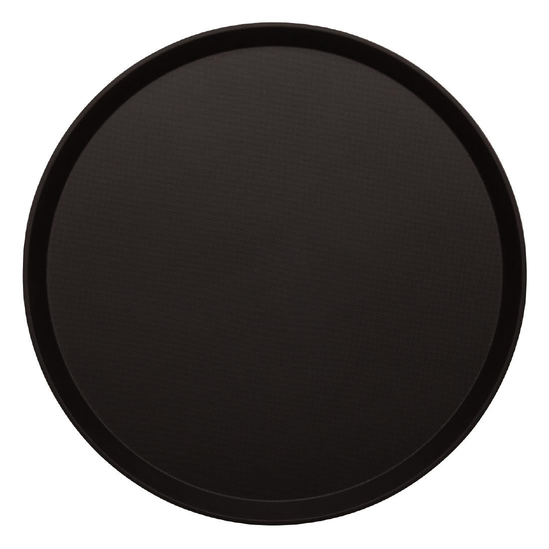Cambro Treadlite Fibreglass Round Non-Slip Tray Black 355mm