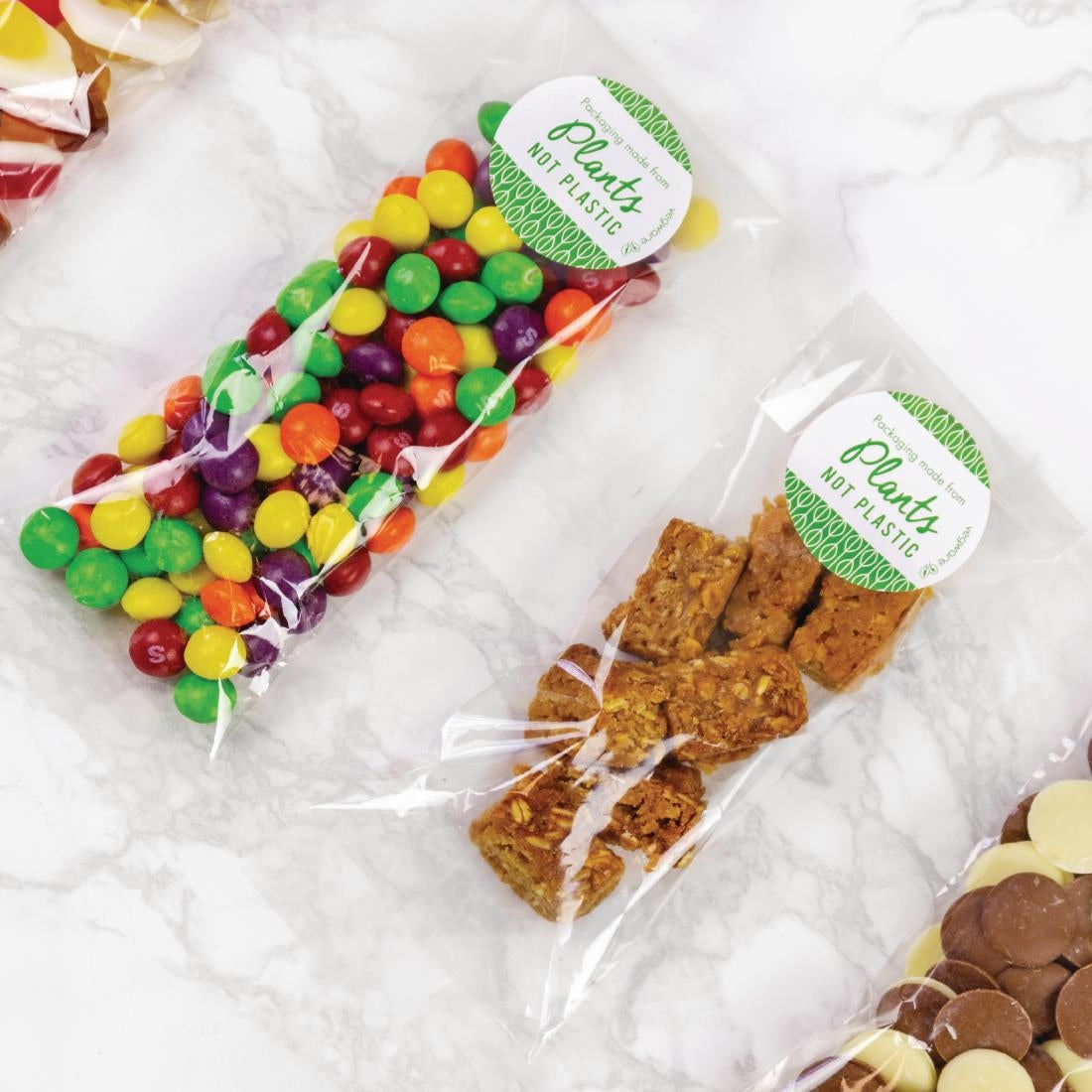 Vegware Compostable NatureFlex Bags Clear 70 x 210mm (1000 pack)