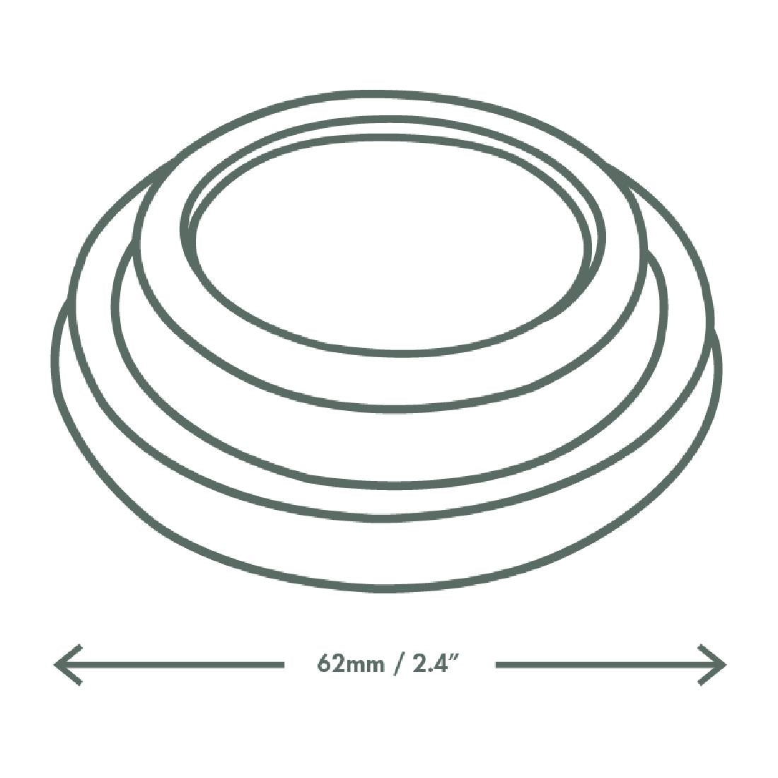 Vegware 62-Series CPLA Hot Cup Lid - 4oz (2000 Pack)