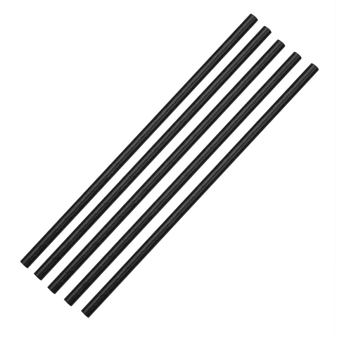 Fiesta Compostable Paper Straws Black (250 Pack)