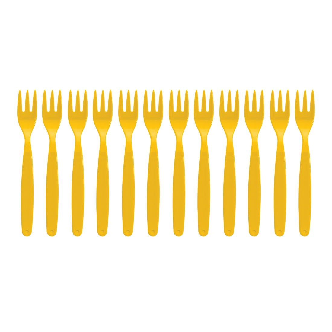 Olympia Kristallon Polypropylene Forks Yellow (12 pack)