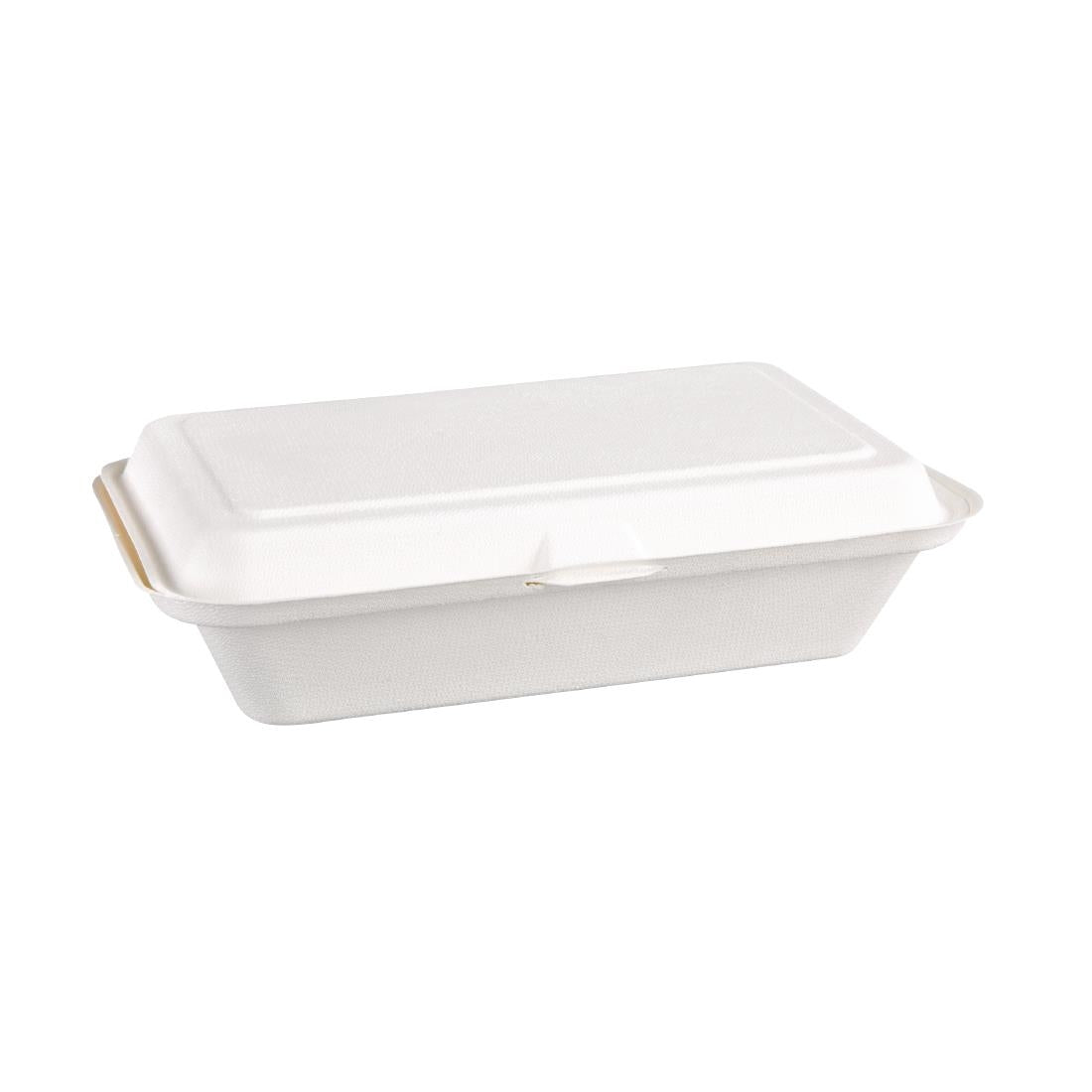 Fiesta Compostable Bagasse Hinged Food Containers 248mm (250 Pack)