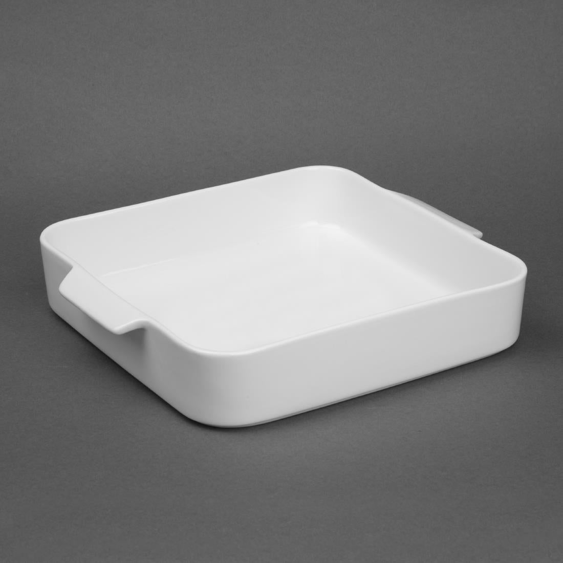Olympia Whiteware Square Eared Roaster 260x225x50mm (2 pack)