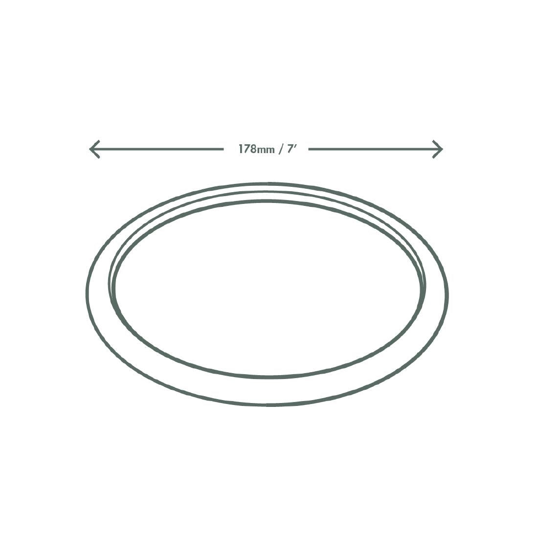 Vegware Compostable Nourish Moulded Fibre Plate Natural 7"/178mm (500 pack)