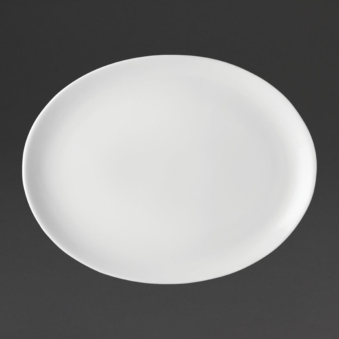 Utopia Pure White Oval Plates 300mm (18 pack)