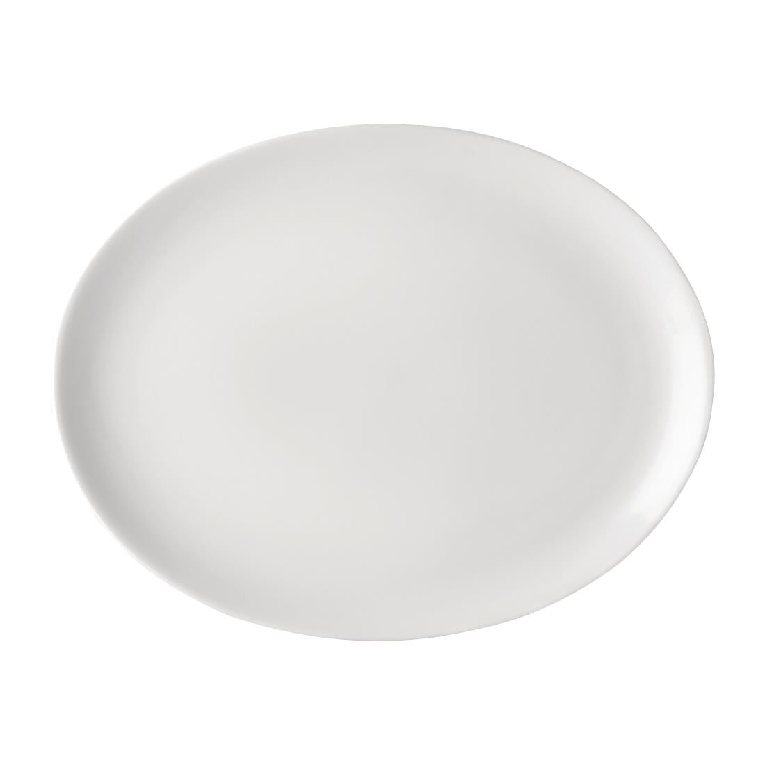 Utopia Pure White Oval Plates 300mm (18 pack)