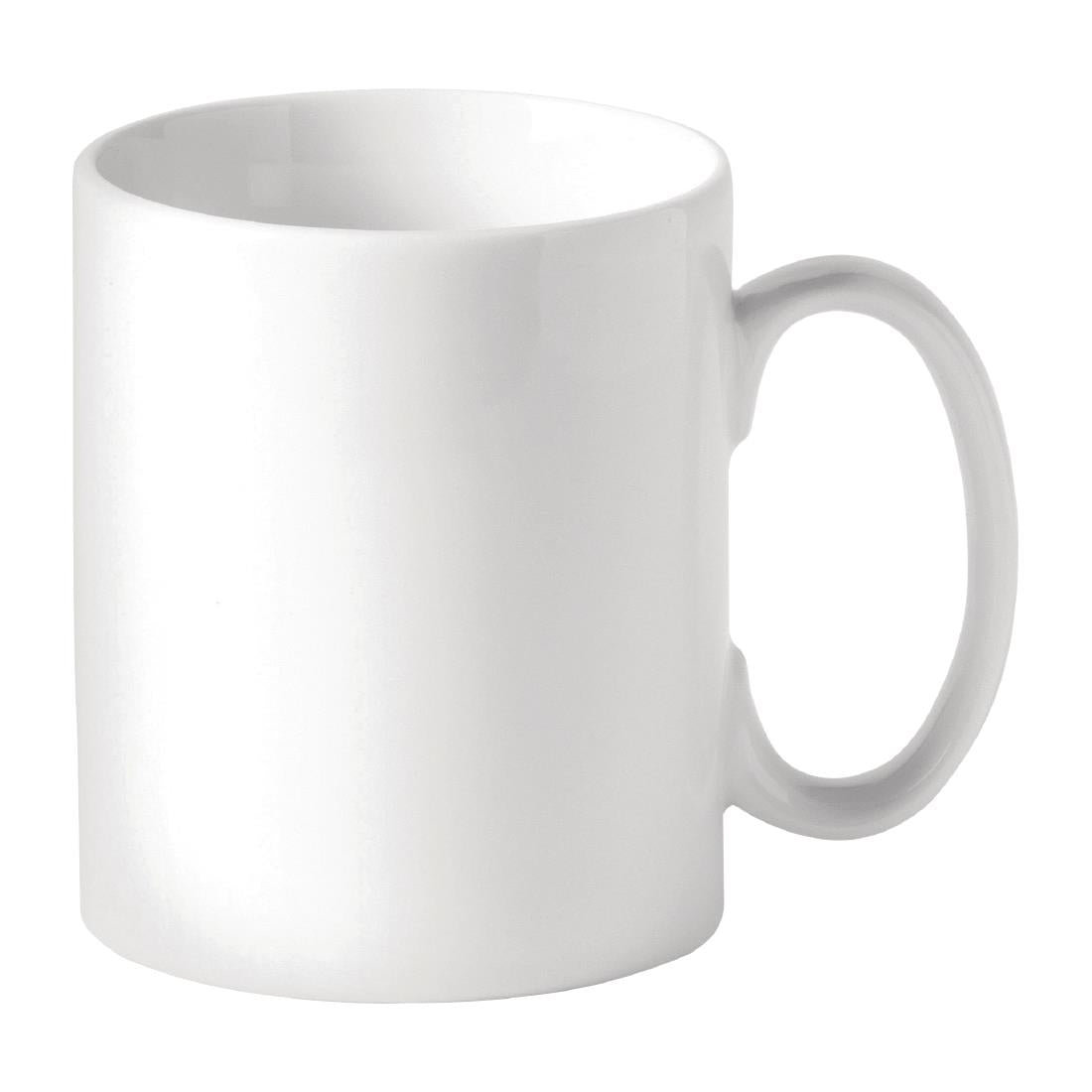 Utopia Titan Straight Sided Mugs White 340ml (48 pack)