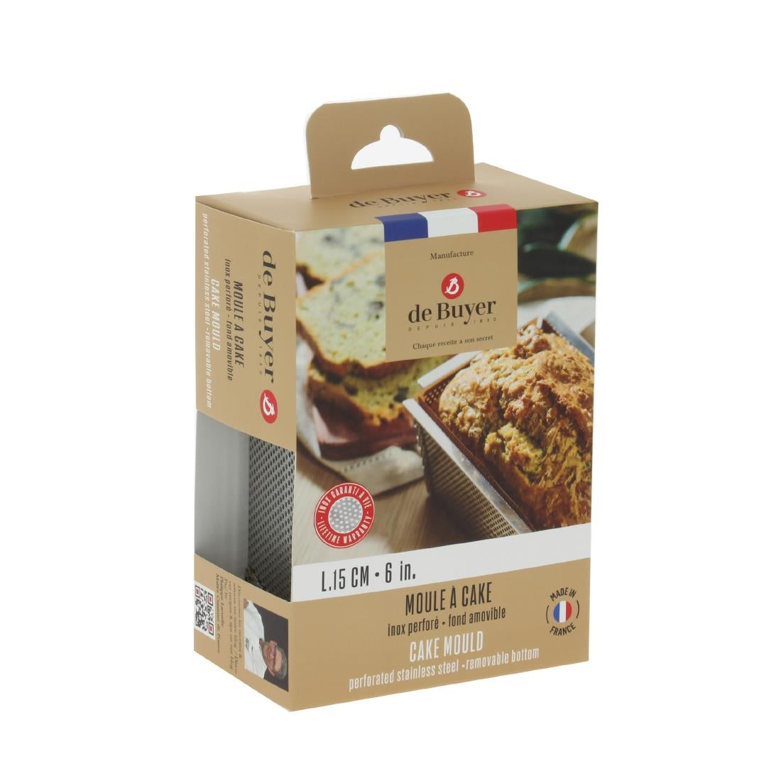 De Buyer Perforated Cake Mould With Removable Base 150mm