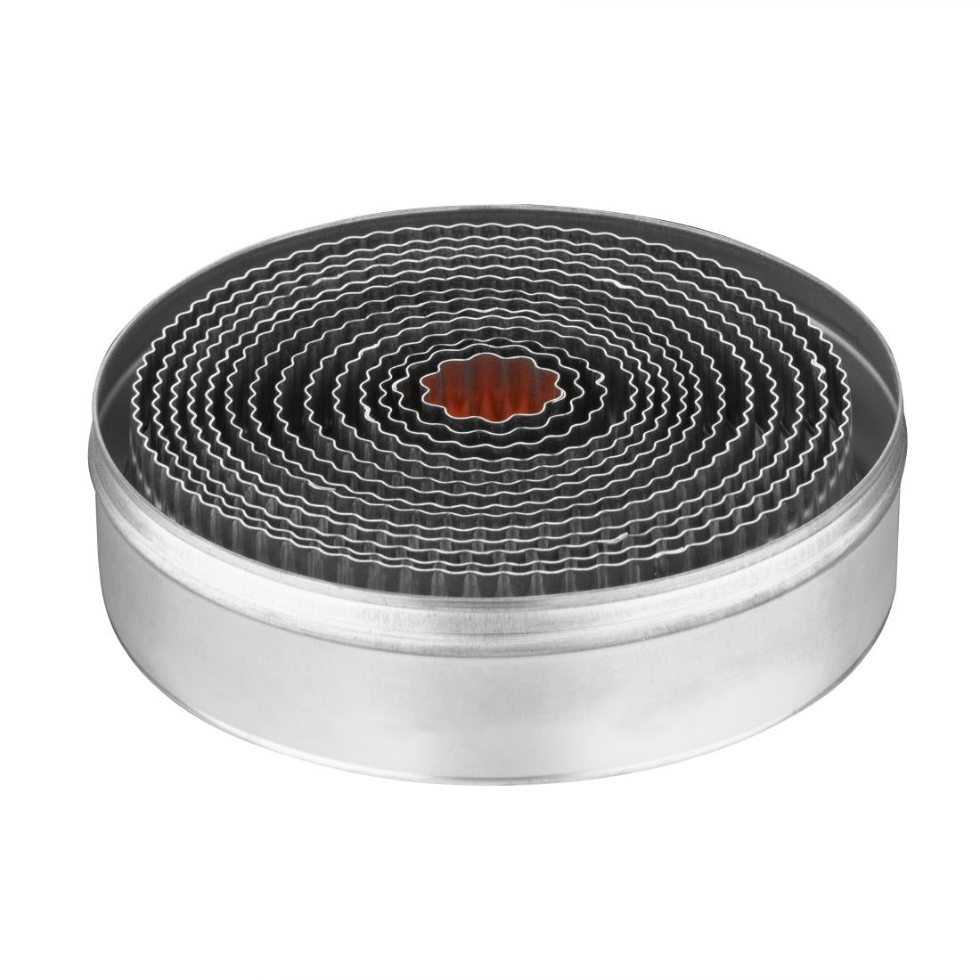 Vogue Round Fluted Pastry Cutter Set (11 pack)