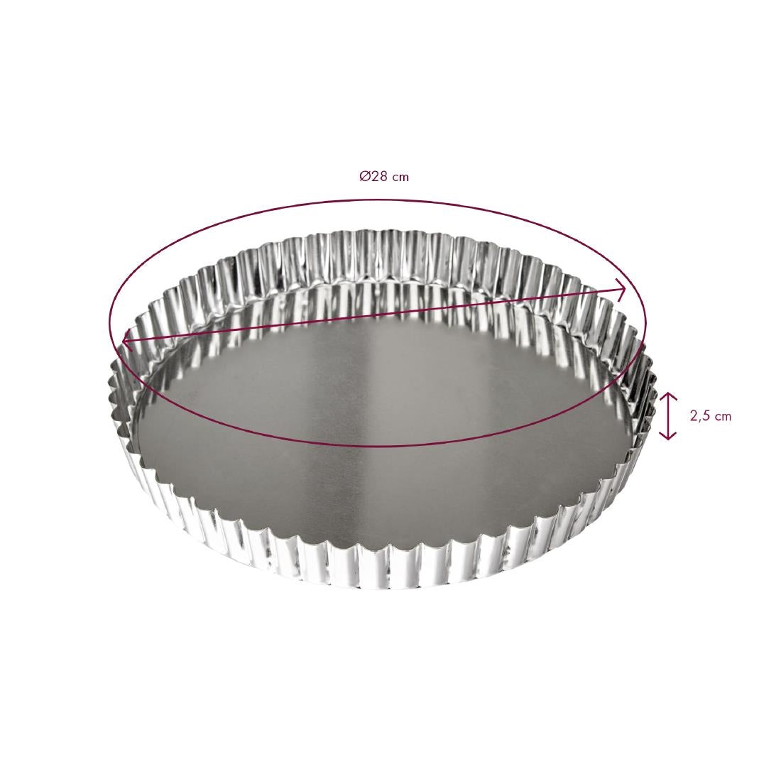 Bron Quiche Tin With Removable Base 280mm