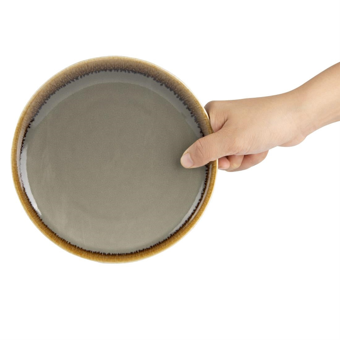 Olympia Kiln Smoke Round Coupe Plates 180mm (6 Pack)