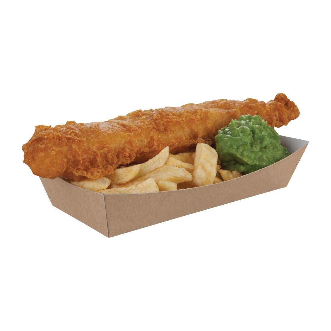 Colpac Compostable Kraft Food Trays Large 220mm (250 Pack)