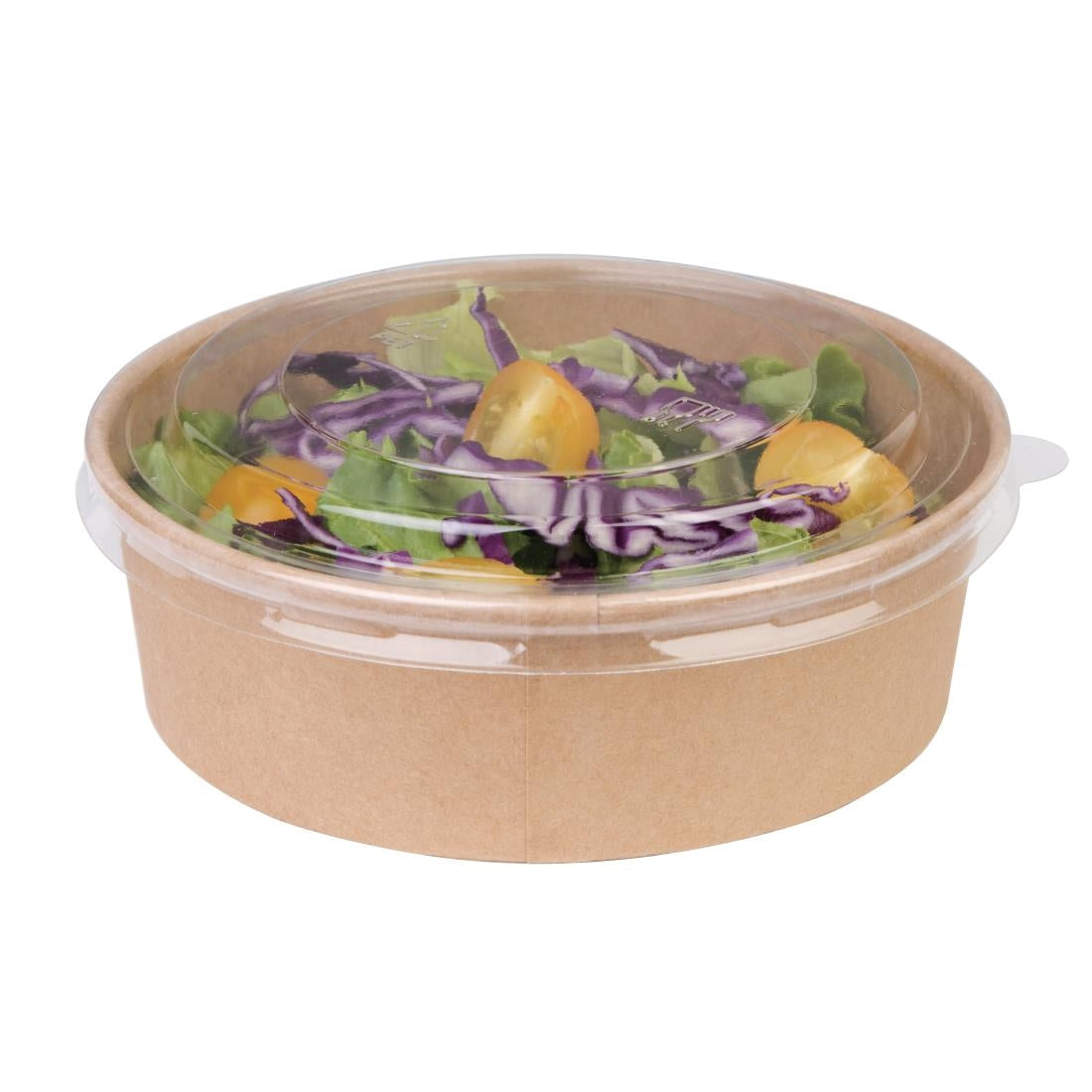Fiesta Compostable Round Kraft Salad Bowls 500ml / 18oz (300 Pack)