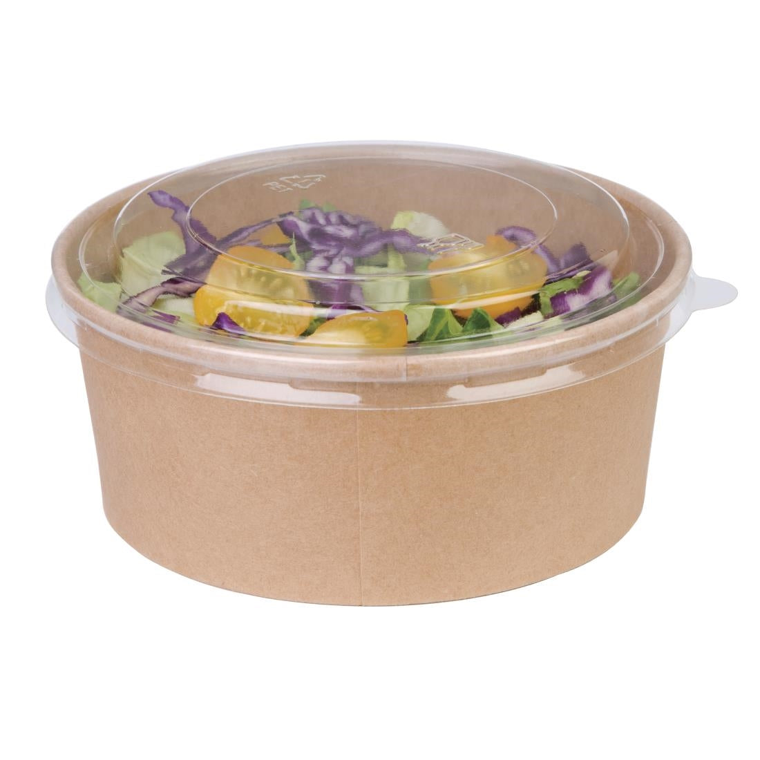 Fiesta Compostable Round Kraft Salad Bowls 750ml / 26oz (300 Pack)