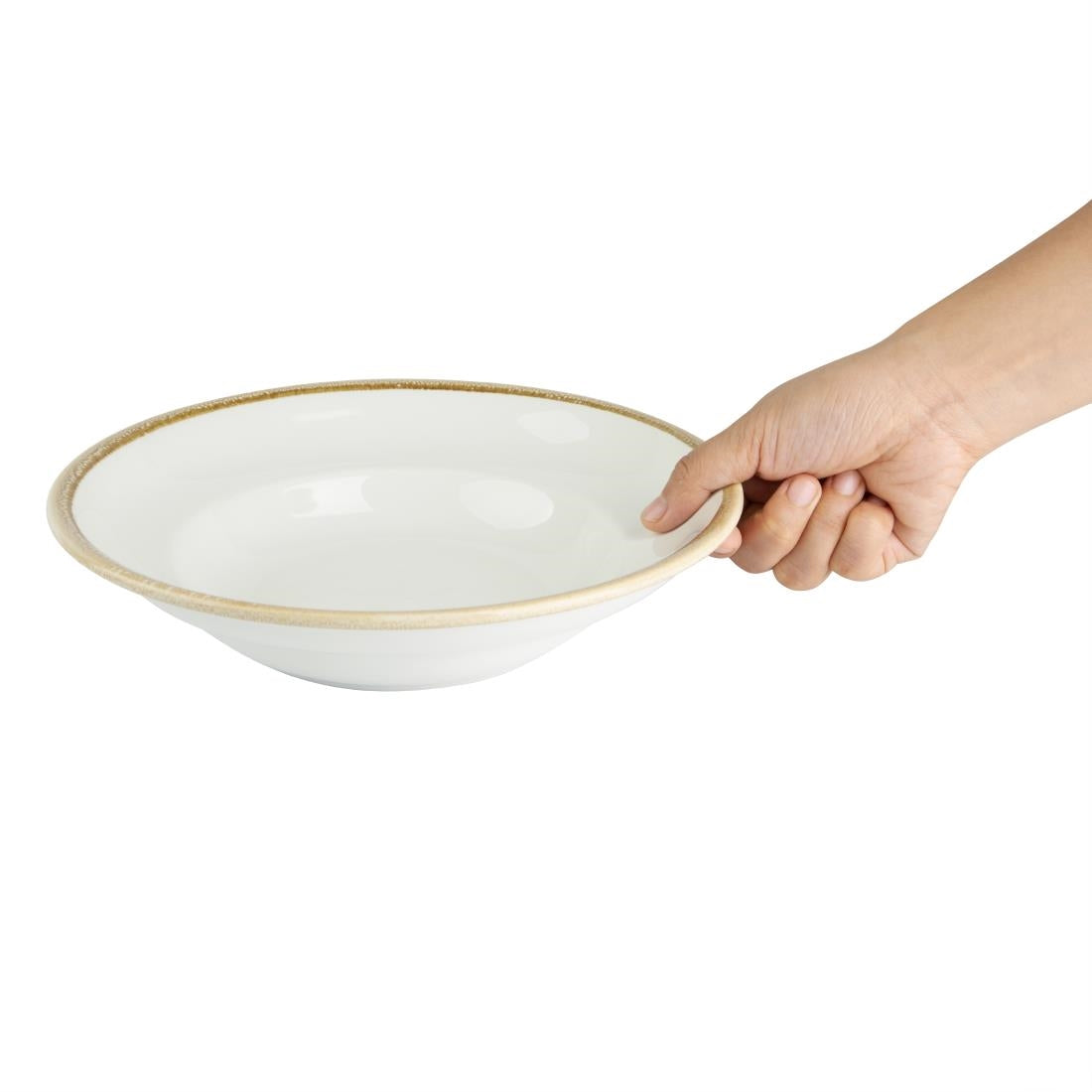 Olympia Kiln Pasta Bowl Chalk 250mm 340ml (4 Pack)