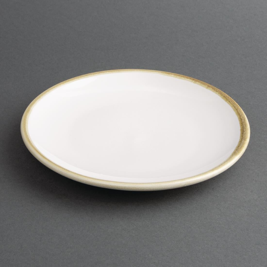 Olympia Kiln Round Coupe Plate Chalk 180mm (6 Pack)