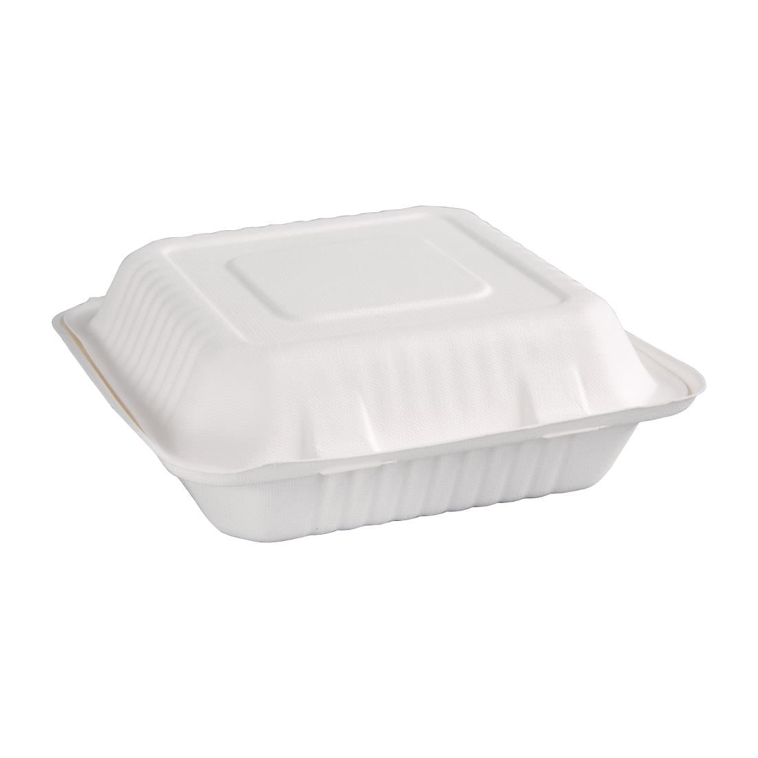 Fiesta Compostable Bagasse Hinged Food Containers 236mm (200 Pack)