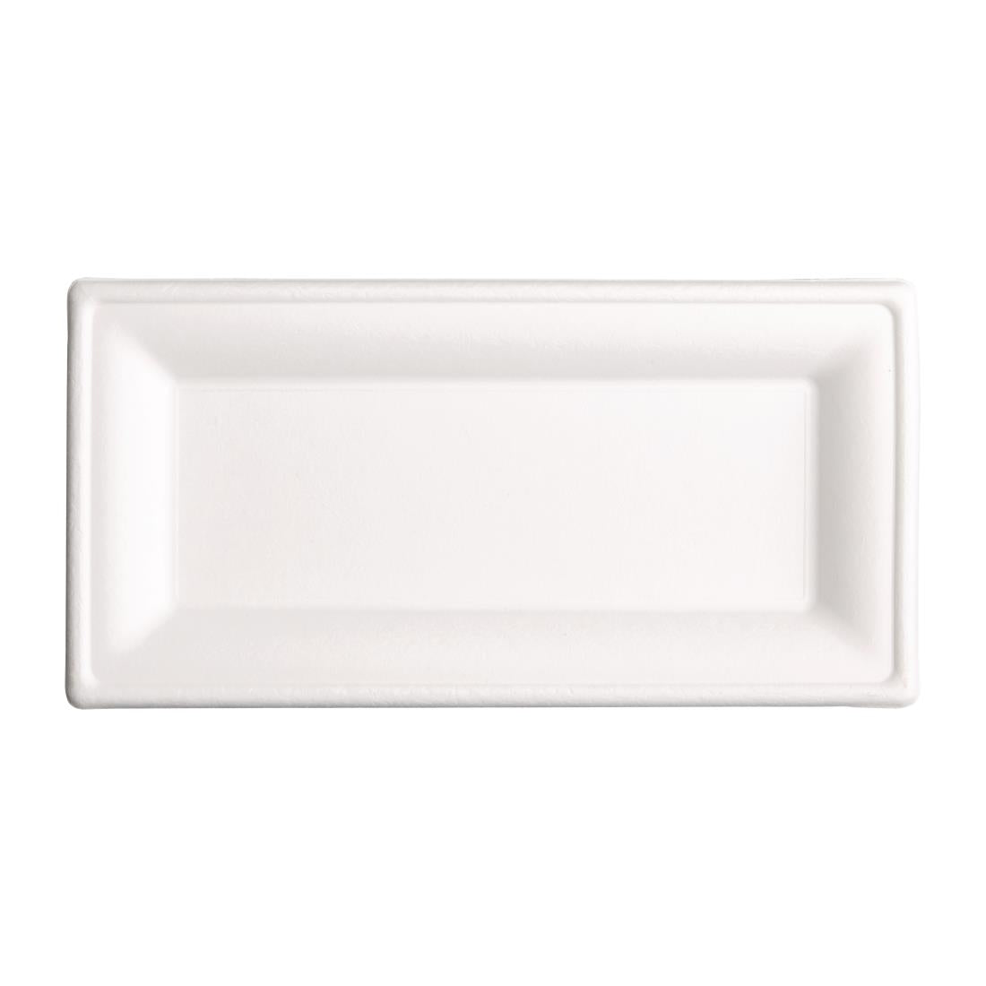 Fiesta Compostable Bagasse Rectangular Plates 258mm (50 Pack)