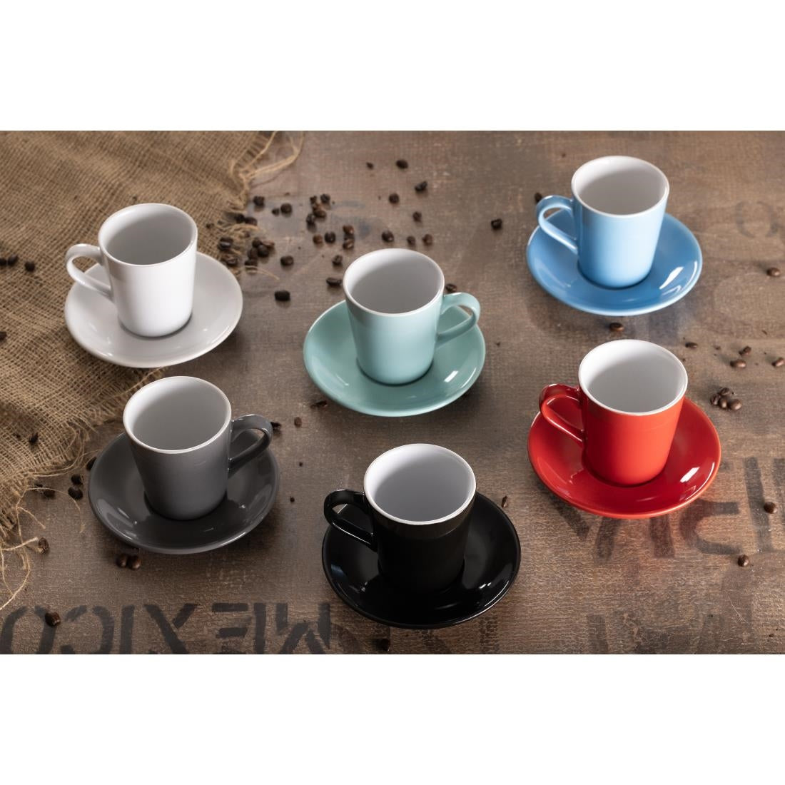 Olympia Cafe Flat White Cup Black - 170ml (12 Pack)