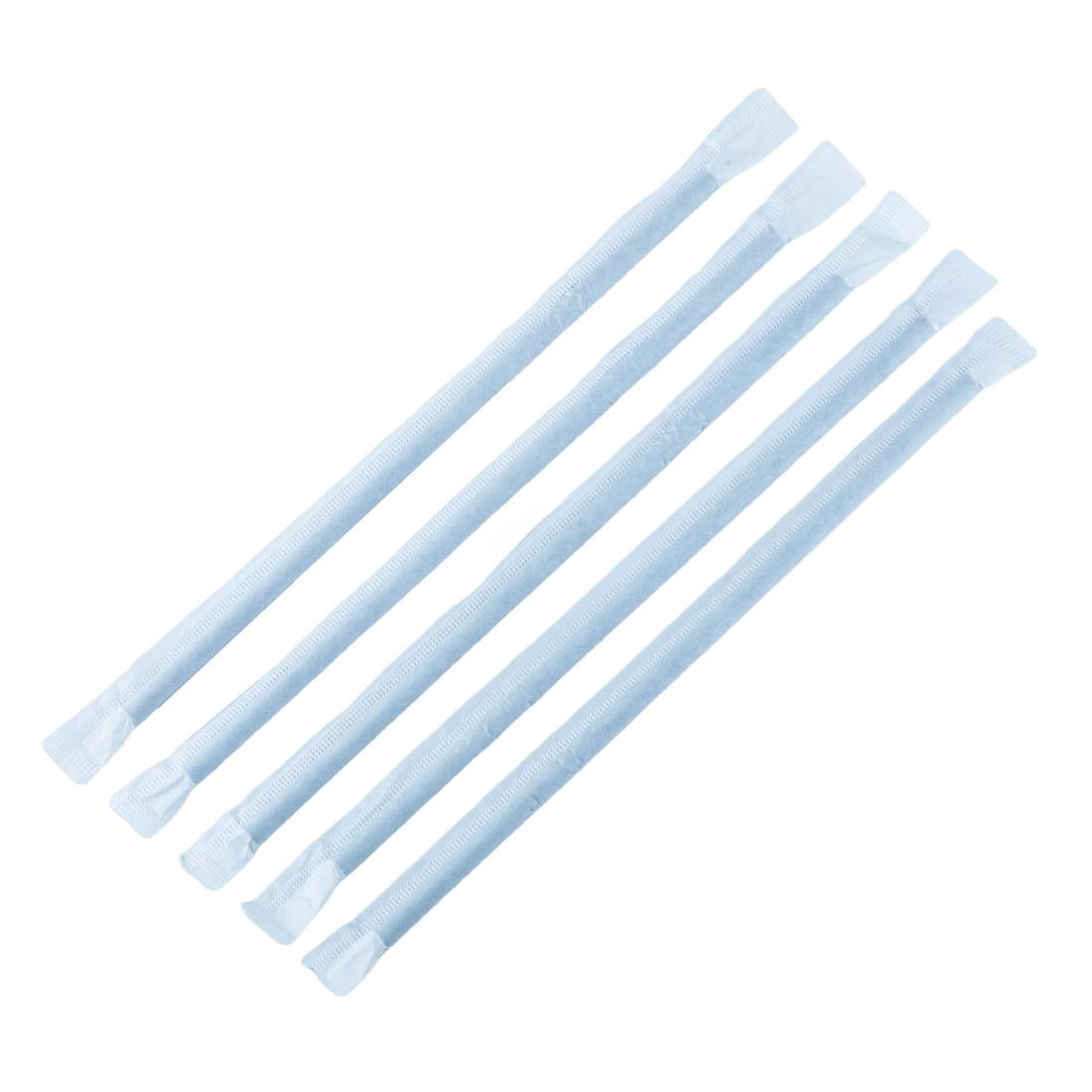 Fiesta Compostable Individually Wrapped Bendy Paper Straws Black (250 Pack)