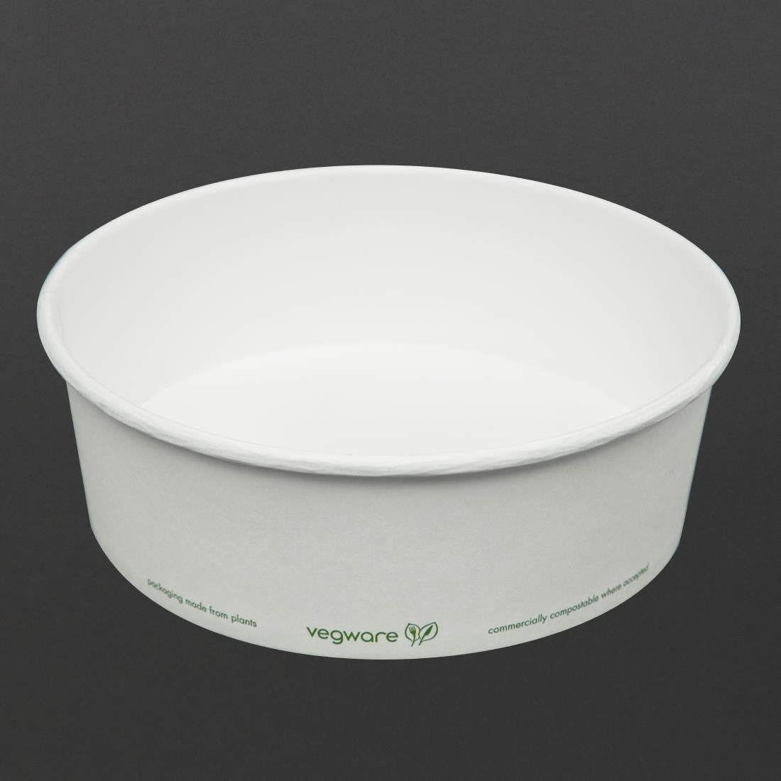 Vegware 185-Series Compostable Bon Appetit Food Bowls 32oz (300 Pack)