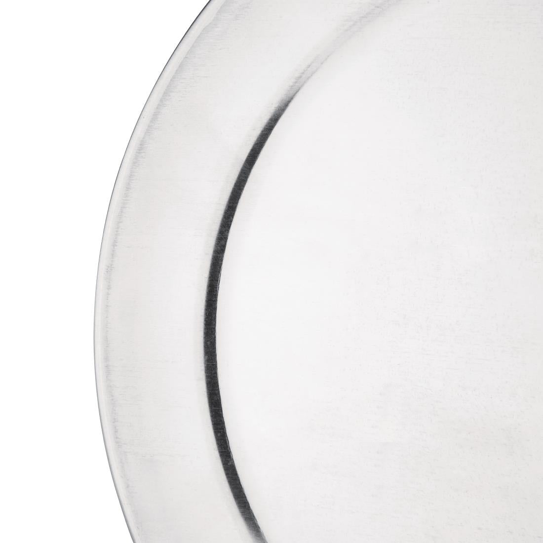 Vogue Aluminium Pizza Tray Wide Rim 10in