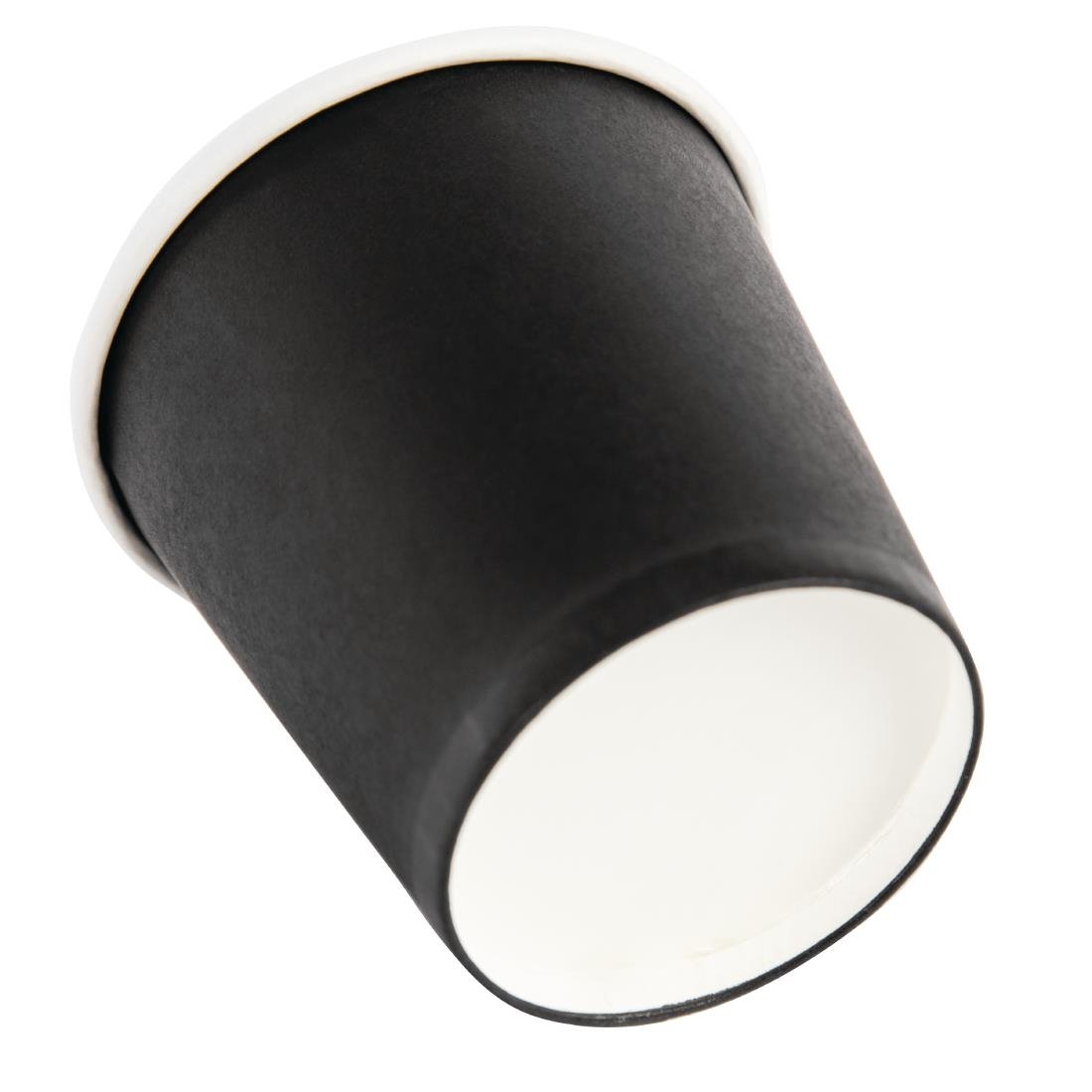 Fiesta Recyclable Espresso Cups Single Wall Black 114ml (50 Pack)