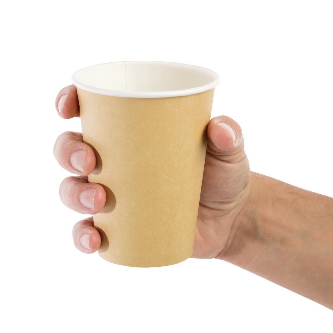 Fiesta Recyclable Coffee Cups Single Wall Kraft 340ml/12oz (1000 Pack)
