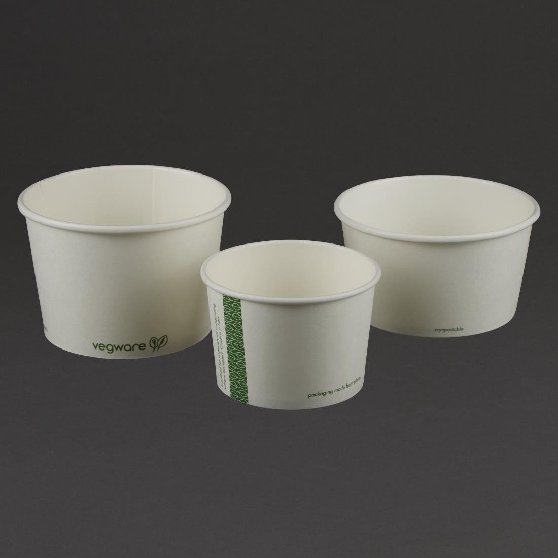 Vegware Compostable Hot Food Pots 340ml / 12oz (500 pack)