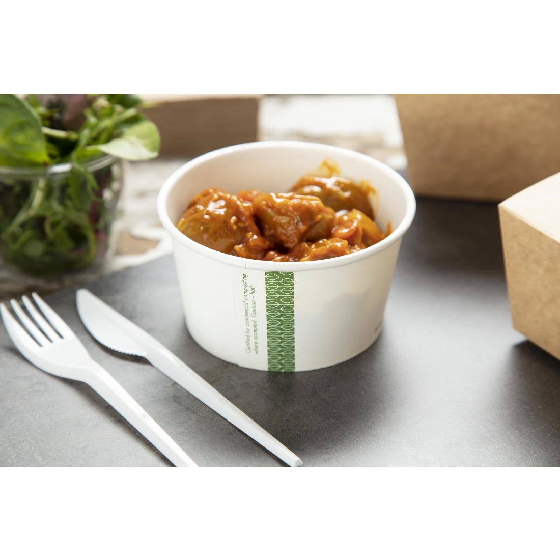 Vegware Compostable Hot Food Pots 340ml / 12oz (500 pack)