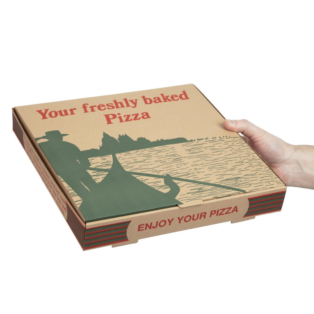 Amipak Compostable Printed Pizza Boxes 12" (100 Pack)