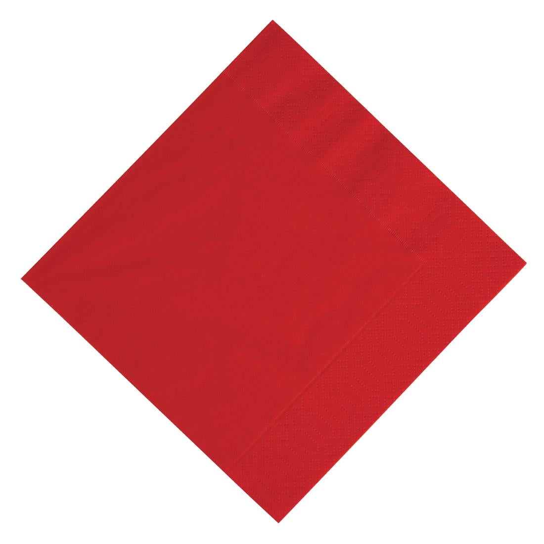 Duni Lunch Napkin Red 33x33cm 3ply 1/4 Fold (1000 Pack)